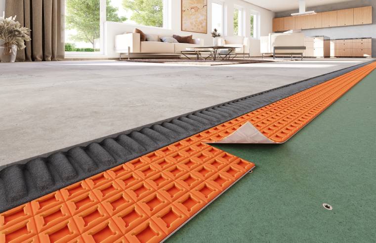 Schluter-Systems Peel & Stick technology for installing underfloor heating