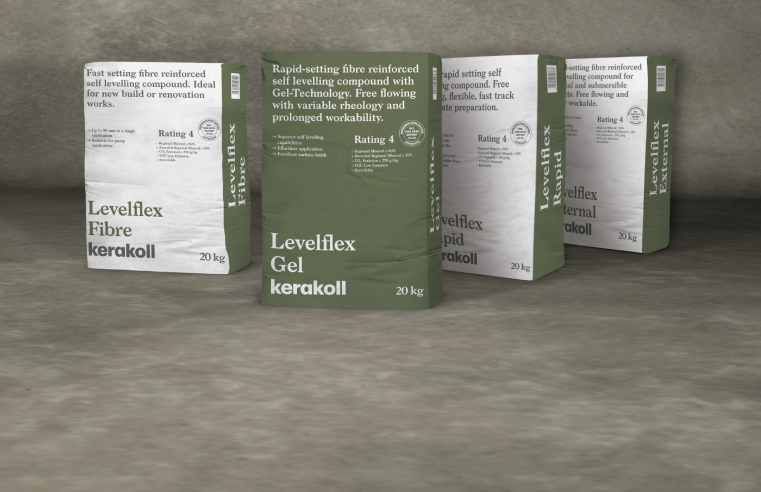 A new start for Levelflex Kerakoll’s self-levelling compound range